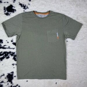 Timberland Pro Men’s Green Short Sleeve Pocket Tee Shirt Size Medium